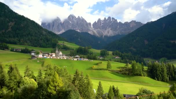 Santa Maddalena - Dolomites, Italy Landscape — стокове відео