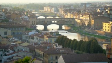 Florence Skyline - Ponte Vecchio Köprüsü, İtalya