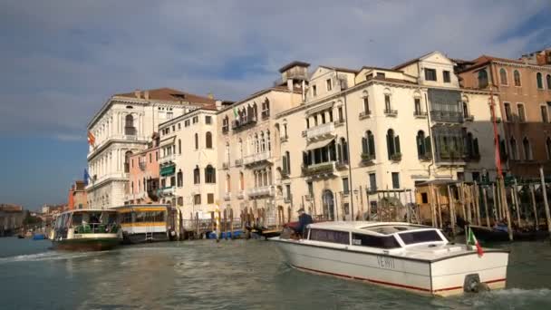 Ustabilizowany Shot of Venice Grand Canal we Włoszech — Wideo stockowe