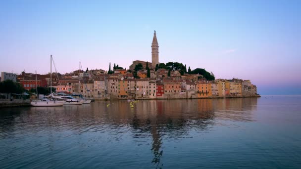 Rovinj, Chorwacja - Piękna panorama miasta — Wideo stockowe