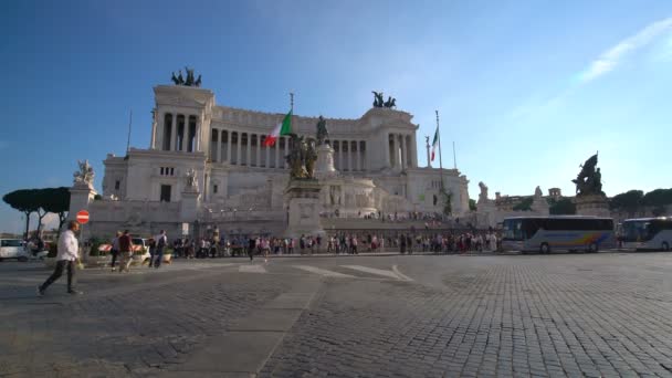 El Altare della Patria en Roma, Italia — Vídeo de stock