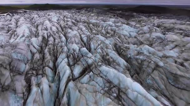 Lodowiec Svinafellsjokull w Vatnajokull, Islandia. — Wideo stockowe