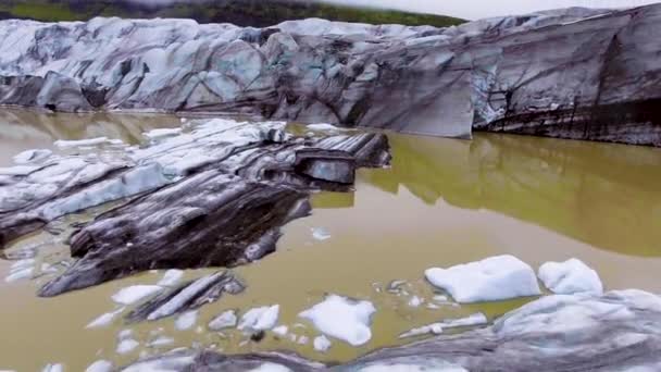 Svinafellsjokull Buzulu Vatnajokull, İzlanda. — Stok video