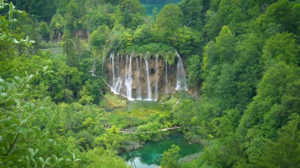 Cascata dei Laghi di Plitvice, Croazia. — Video Stock