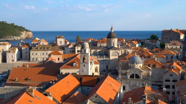 Cidade histórica de Dubrovnik Cidade Velha, Croácia . — Vídeo de Stock