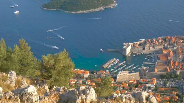 Vista aerea Dubrovnik centro storico — Video Stock