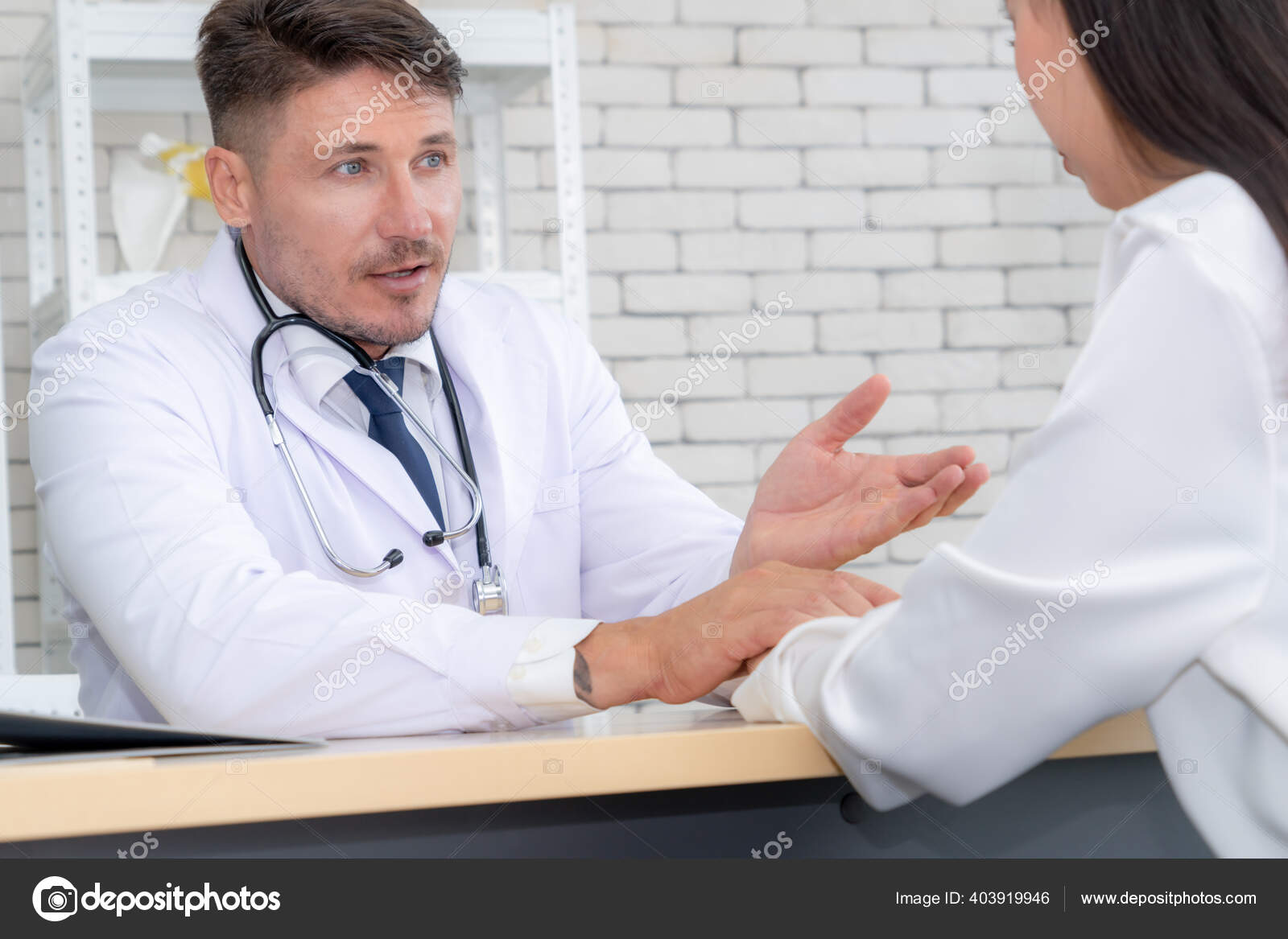 Doctor Professional Uniform Examining Patient Hospital Medical Clinic