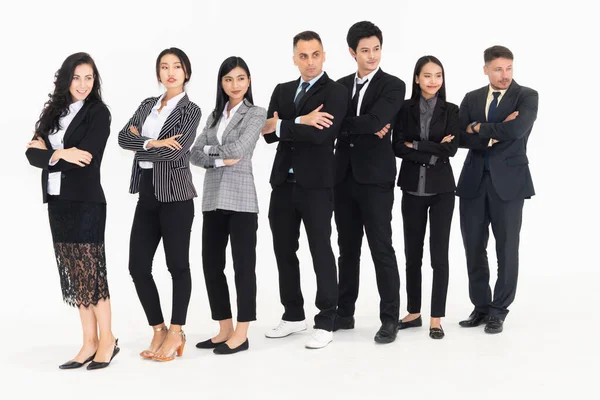 Successful Business People Standing Together Showing Strong Relationship Worker Community — Stock Photo, Image