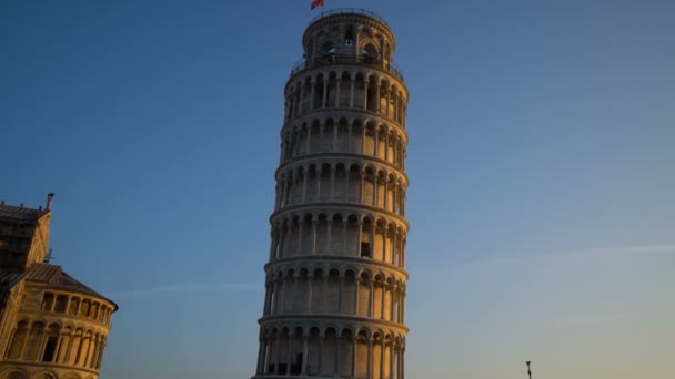 Menara miring Pisa di Pisa, Italia — Stok Video