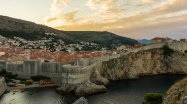 Hırvatistan 'daki Dubrovnik Eski Kasabasının Zaman Süreleri