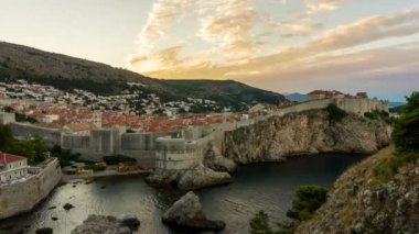 Hırvatistan 'daki Dubrovnik Eski Kasabasının Zaman Süreleri