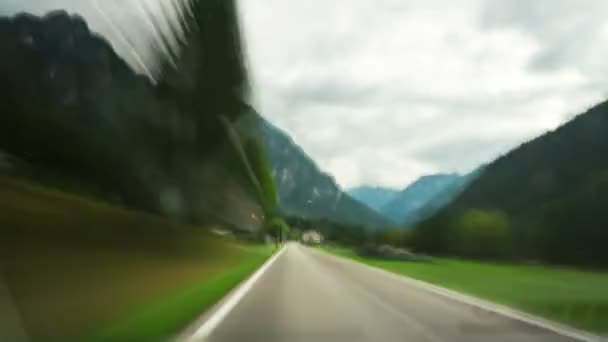 Dolomite 의 Time Lapse Driver POV Italy Highway — 비디오