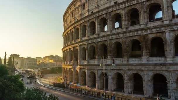 Время Римского Колизея в Италии — стоковое видео