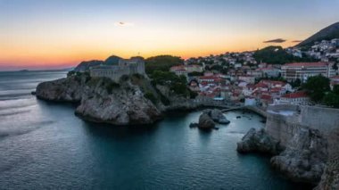 Hırvatistan 'daki Dubrovnik Eski Kasabasının Zaman Süreleri