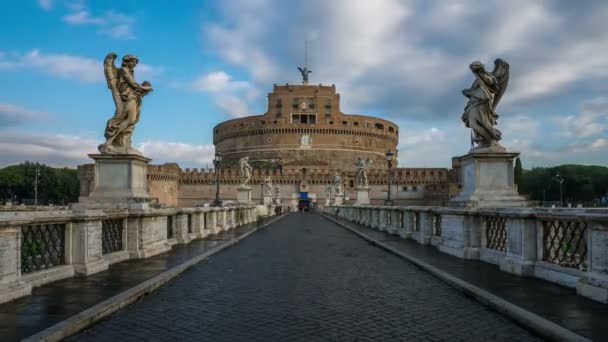 Time Lapse of Castel Sant Angelo in Rome, Italy — стокове відео