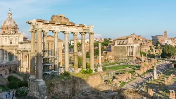 Time Lapse of Roman Forum in Rome, Ιταλία — Αρχείο Βίντεο