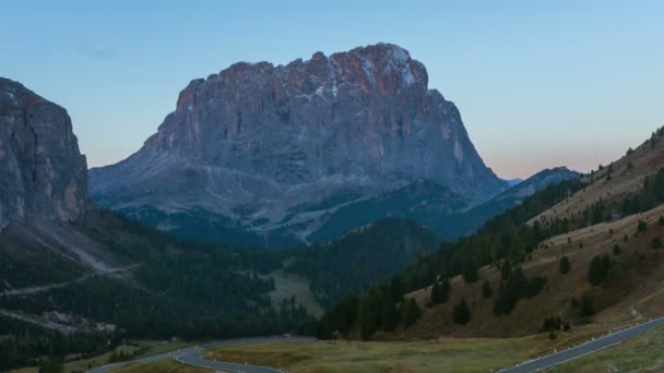 Sunrise Time Lapse of Dolomites Krajobraz Włoch — Wideo stockowe