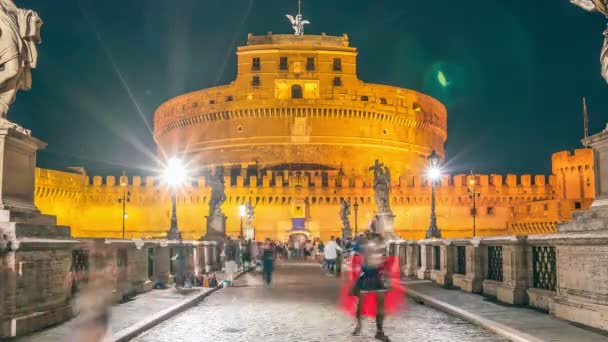Time Lapse of Castel Sant Angelo in Rome, Italy — стокове відео
