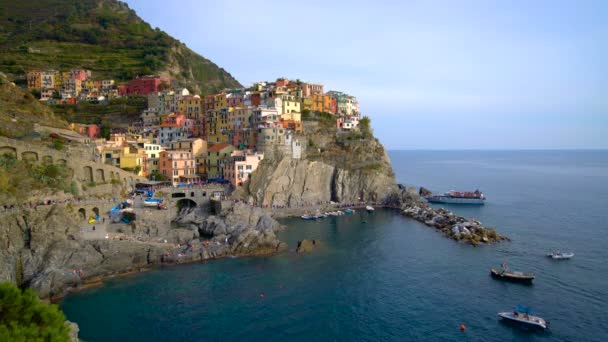 Manarola Village - Cinque Terre Coast Olaszország — Stock videók