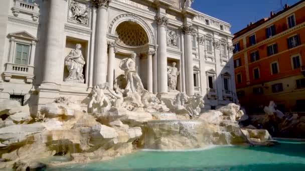 Fonte de Trevi em Roma, Itália — Vídeo de Stock