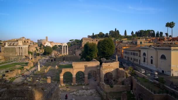 Fórum Romano em Roma, Itália — Vídeo de Stock