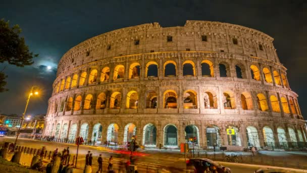 Tijdverloop van het Colosseum van Rome in Italië — Stockvideo