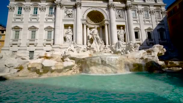 Trevi szökőkút Rómában, Olaszországban — Stock videók