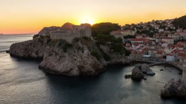 Hırvatistan 'daki Dubrovnik Eski Kasabasının Zaman Süreleri