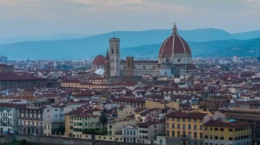 Floransa 'nın Günbatımı Hızı İtalya' da Skyline