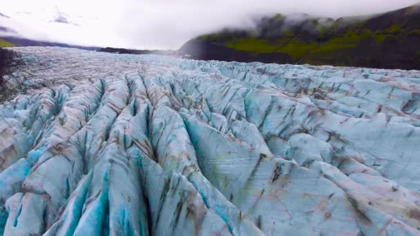 아이슬란드, 바트나 이조 컬에 있는 Svinafellsjokull Glacier. — 비디오