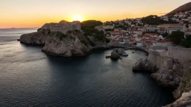Hırvatistan 'daki Dubrovnik Eski Kasabasının Zaman Süreleri