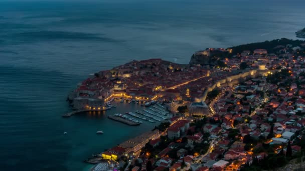 Air View Time Lapse του Ντουμπρόβνικ, Κροατία — Αρχείο Βίντεο