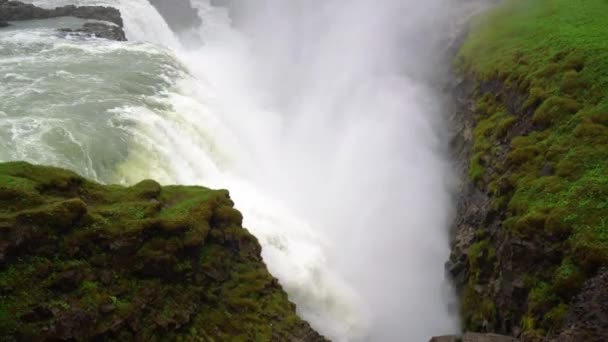 アイスランドのガルフロス滝の風景. — ストック動画