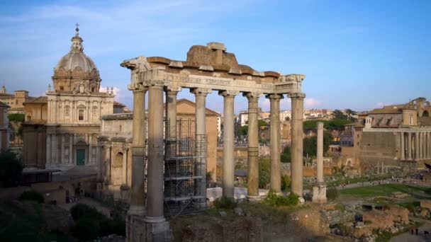 Ρωμαϊκό Φόρουμ στη Ρώμη, Ιταλία — Αρχείο Βίντεο