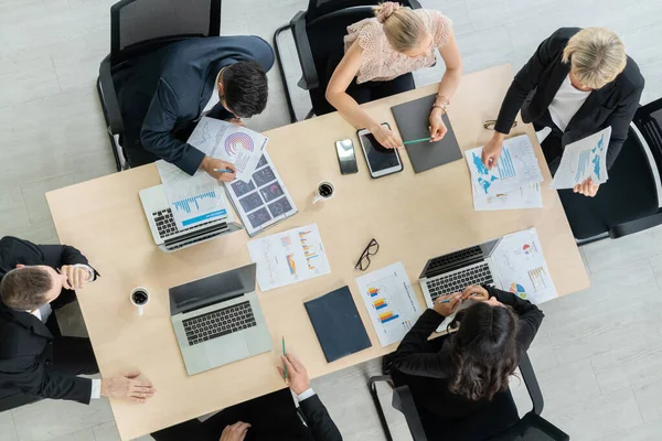 Gente de negocios reunión de grupo disparado desde la vista superior — Foto de Stock