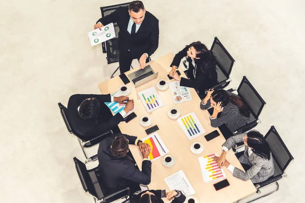 Business people group meeting shot from top view