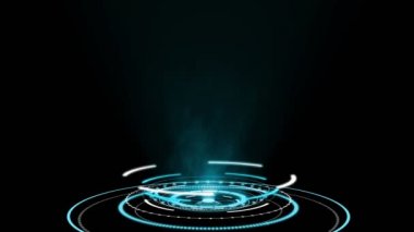 Hologram HUD daire arayüzleri, yüksek teknoloji fütüristik düğme ekran