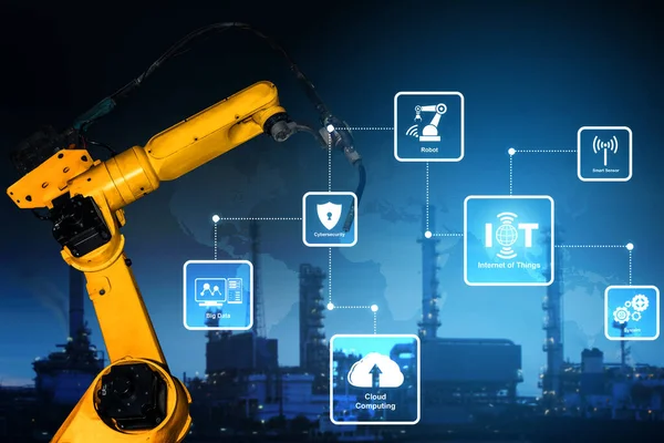 Smart industry robot arms for digital factory production technology