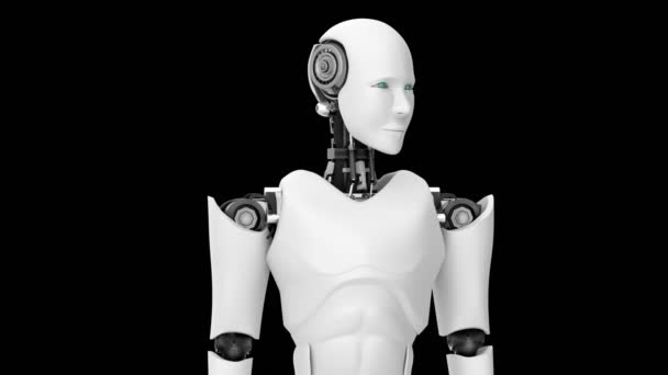 Futuristic robot , artificial intelligence CGI on black and green background — Stock Video © BiancoBlue #410994728 Futuristic robot , artificial intelligence CGI on black and green background — Stock Video © BiancoBlue #410994728
