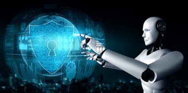 Bilgi gizliliğini korumak için siber güvenliği kullanan yapay zeka robotu