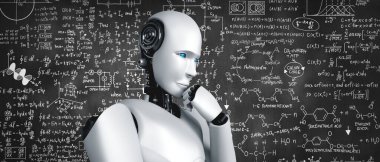 Yapay zeka robotunun matematik formülü ve bilimi analiz ettiğini düşünüyorum.