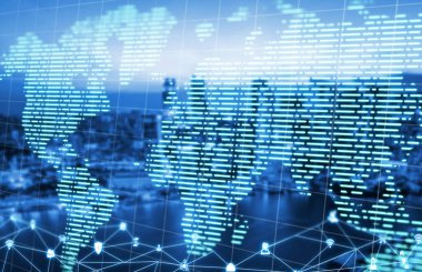 Modern yaratıcı iletişim ve internet ağı akıllı şehirde birleşir