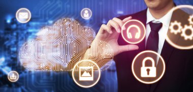 Küresel veri paylaşımı için bulut hesaplama teknolojisi ve çevrimiçi veri depolama.