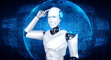 Yapay zeka robotunun matematik formülü ve bilimi analiz ettiğini düşünüyorum.