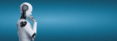 Yapay zeka robotunun bilgi verilerini analiz ettiğini düşünüyorum.