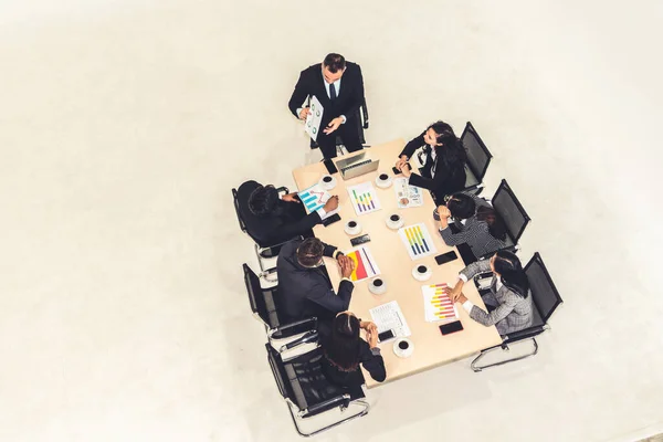 Gente de negocios reunión de grupo disparado desde la vista superior — Foto de Stock