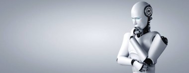 Yapay zeka robotunun bilgi verilerini analiz ettiğini düşünüyorum.