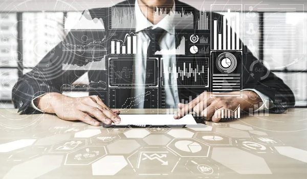 Data-analyse voor Business en Finance concept — Stockfoto