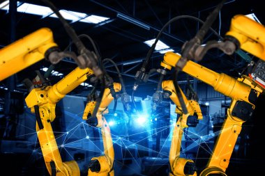 Akıllı endüstri robot silahları dijital fabrika üretim teknolojisi için