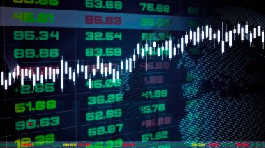 Borsa saatleri grafikleri ve grafikleri içeren gösterge paneli